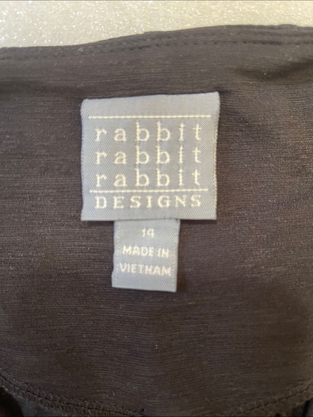 Rabbit Rabbit Rabbit Black Ruffle Front Midi Dress Sz 14 - Picture 5 of 8